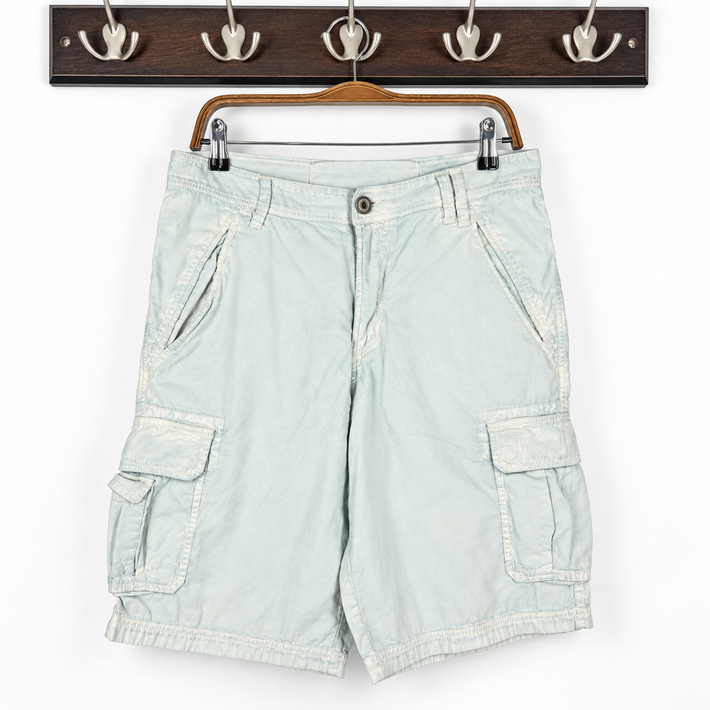Tommy Bahama Stonewashed Cargo Shorts Cotton Mens Size 32 Coastal Vintage